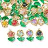 40Pcs Alloy Glass Bead Pendants PALLOY-JF05181-01-1