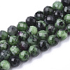 Natural Ruby in Zoisite Beads Strands X-G-S345-8mm-003-1