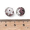 Handmade Polymer Clay Rhinestone Beads RB-CBAFAF8-01G-3
