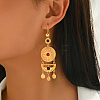 Alloy Flat Round Hoop Earrings HY5125-3