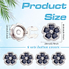6Pcs Alloy Rhinestone Cufflinks BUTT-ME0001-34A-2
