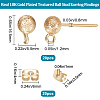 20Pcs Brass Ball Stud Earring Findings KK-BBC0007-13-2