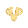 Brass Letter Open Cuff Rings for Women RJEW-G313-01V-G-2