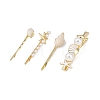 Conch/Starfish/Shell Shape Alloy Hair Bobby Pin Sets AJEW-A056-02E-3