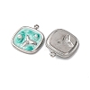 304 Stainless Steel Enamel Pendants STAS-P406-25A-P-2