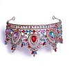 Alloy Rhinestone Hair Bands PW-WGE475B-01-3