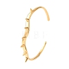304 Stainless Steel Spiked Cone Open Cuff Bangles for Women BJEW-B165-01G-2