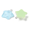 Translucent Resin Pendants RESI-A025-06B-3