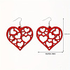 Hollow Heart Acrylic Dangle Earrings FS-WG95D61-01-5