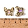 UV Plating Alloy Glass Pendants FIND-K032-31G-2