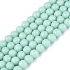 Opaque Solid Color Glass Beads Strands GLAA-T032-P6mm-21-1