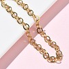 304 Stainless Steel Rolo Chain Bracelets for Women BJEW-Z152-01G-2