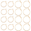 16Pcs 2 Size Brass Hoop Earrings KK-BC0011-07-1