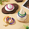 10Pcs 10 Colors Round Nylon Milan Cord Bracelet Making BJEW-TA0001-25-7