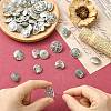 50Pcs 10 Styles Alloy Shank Buttons BUTT-CJ0001-09-5