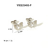 Elegant 304 Stainless Steel Bowknot Stud Earrings CR5364-2-1