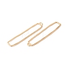 Brass Open Back Bezel Big Pendants X-KK-O144-29G-2
