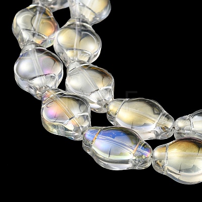 Electroplate Transparent Glass Beads Strands EGLA-G037-12A-AB02-1