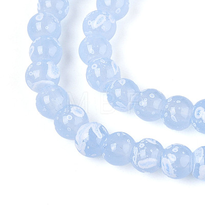 Baking Paint Glass Beads Strands DGLA-N015-4mm-06-1