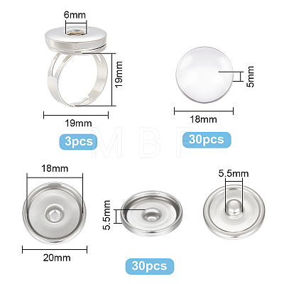 Unicraftale DIY Finger Ring Kits DIY-UN0055-94-1