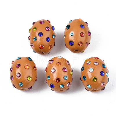 Polymer Clay Rhinestone Beads RB-T017-32A-1