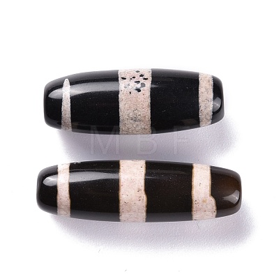 Dyed Tibetan Style Striped dZi Beads TDZI-M001-02-1