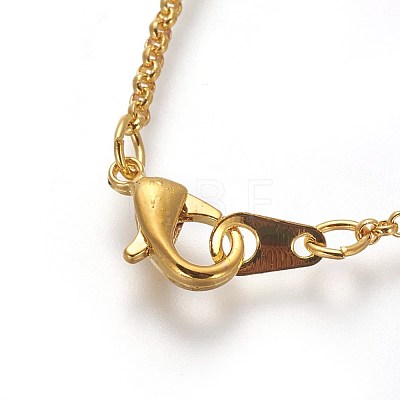 Brass Chain Necklaces NJEW-D079-G-1