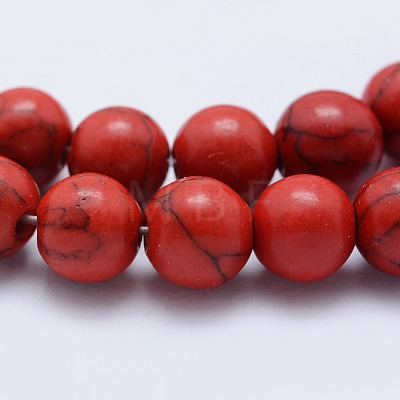 Synthetic Turquoise Beads Strands G-F531-4mm-J02-1