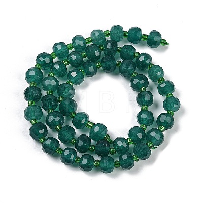 Natural Dyed White Jade Beads Strands G-H057-A20-01-1