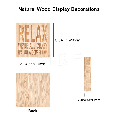 CREATCABIN Natural Wood Display Decorations AJEW-CN0001-09C-1
