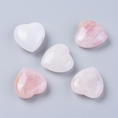 Natural Rose Quartz/White Jade Heart Love Stone G-L533-24-1
