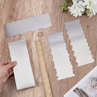 4Pcs 4 Styles Cake Cream Stainless Steel Scraper AJEW-AR0005-76-1