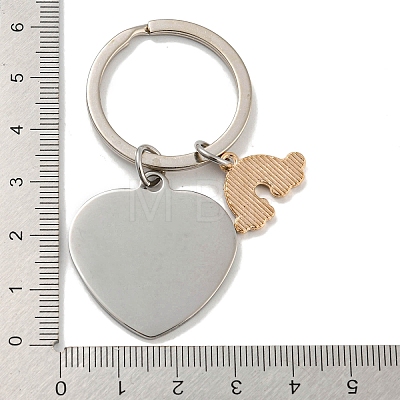 Mother's Day Gift 201 Stainless Steel Heart with Word Remember I Love You Mom Keychains KEYC-E040-04P-1