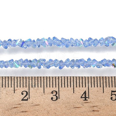 Electroplate Transparent Glass Beads Strands EGLA-P061-04C-AB18-1