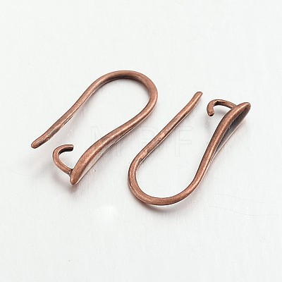 Brass Earring Hooks for Earring Designs X-KK-M142-02R-RS-1