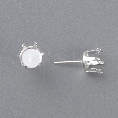 304 Stainless Steel Stud Earring Findings STAS-D448-087S-10mm-1