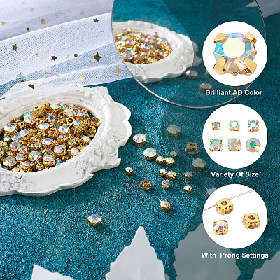 Yilisi 780Pcs 6 Style Sew on Rhinestone DIY-YS0001-44-1