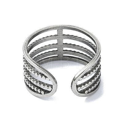 304 Stainless Steel Cuff Rings RJEW-M019-59P-1