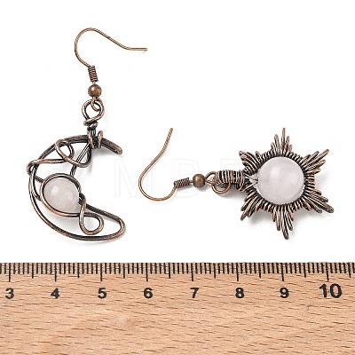 Natural Quartz Crystal Dangle Earrings G-H359-07R-05-1
