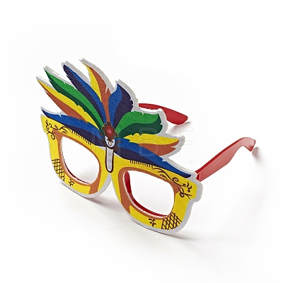 Felt Brazil Carnival Eyeglasses Frame Decoration AJEW-G044-01D-1