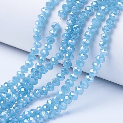 Electroplate Glass Beads Strands EGLA-A034-J2mm-A06-1