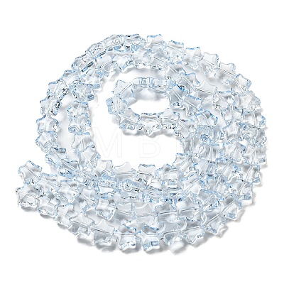 Baking Paint Transparent Glass Beads Strands DGLA-A07-T8mm-KD05-1