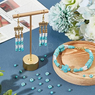  120Pcs 2 Styles Synthetic Turquoise Beads G-NB0003-94-1