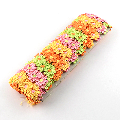 Flower Polyester Ribbon NWIR-R022-04-1