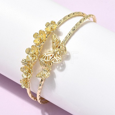 Brass Cuff Bangles BJEW-F526-03G-1