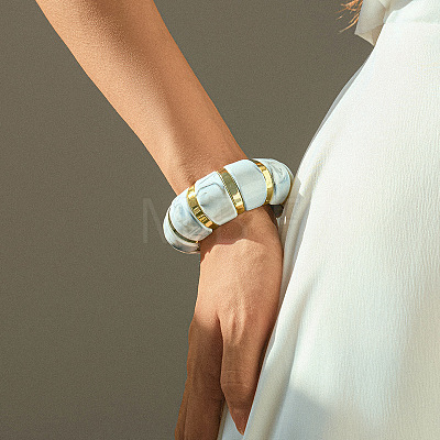 Acrylic Bead Bangles for Women FS-WG59988-07-1