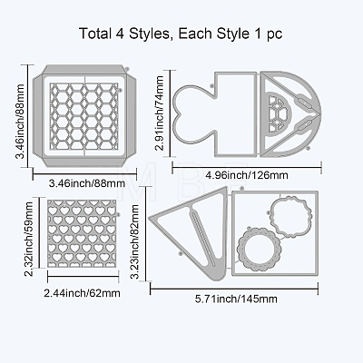 Carbon Steel Cutting Dies Stencils DIY-WH0309-462-1