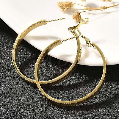 304 Stainless Steel Hoop Earrings for Women EJEW-C096-43G-02-1