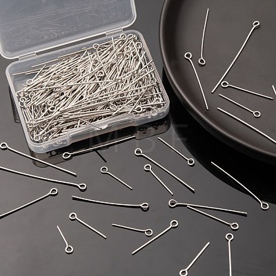 395Pcs 8 Style 304 Stainless Steel Eye Pins STAS-FS0001-21-1