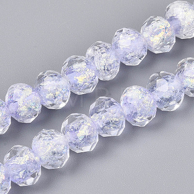 Handmade Foil Lampwork Beads Strands FOIL-T008-09C-1